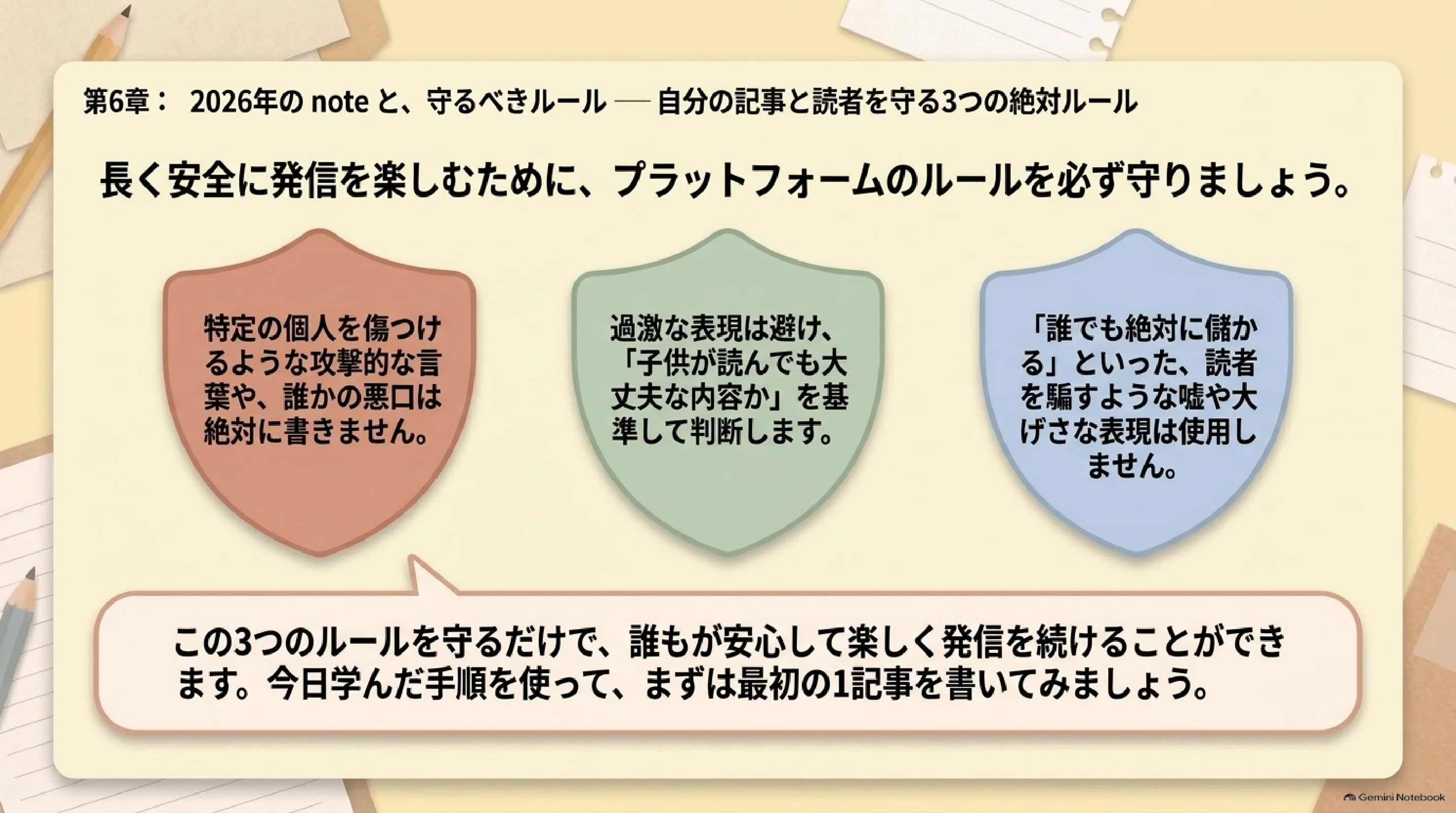 noteで避けるべきNG行為