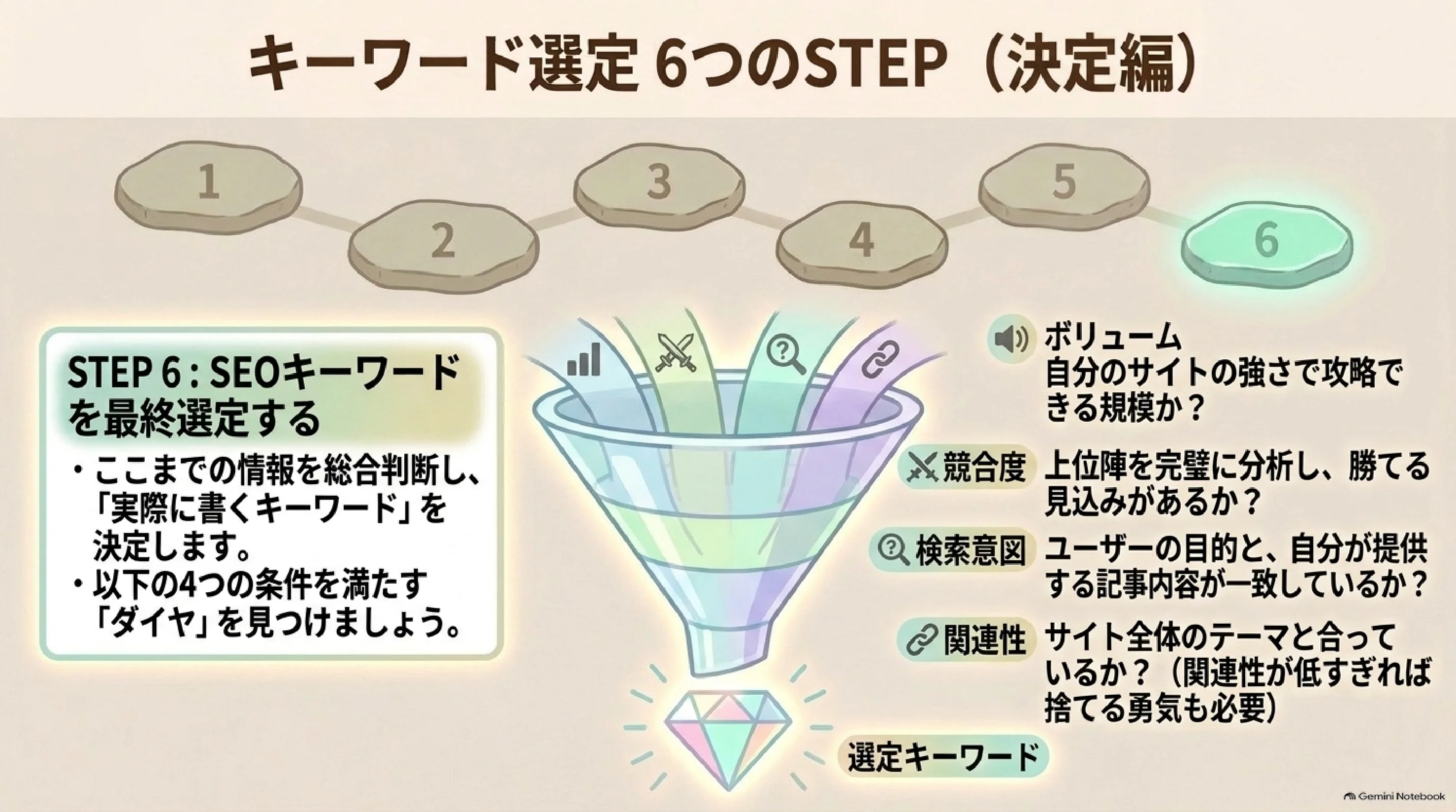 4条件で最終キーワードを選ぶ