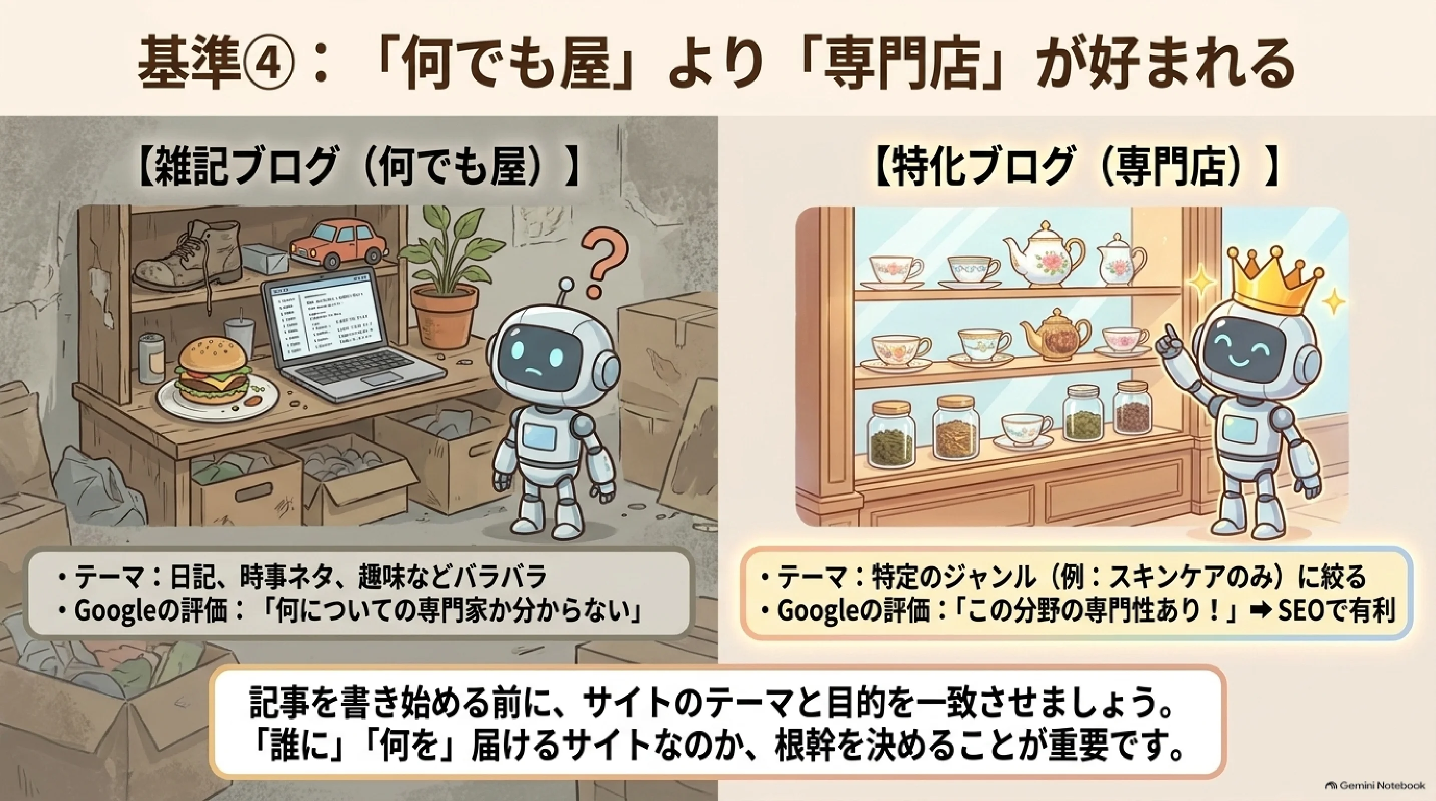何でも屋より専門店としてテーマを絞る