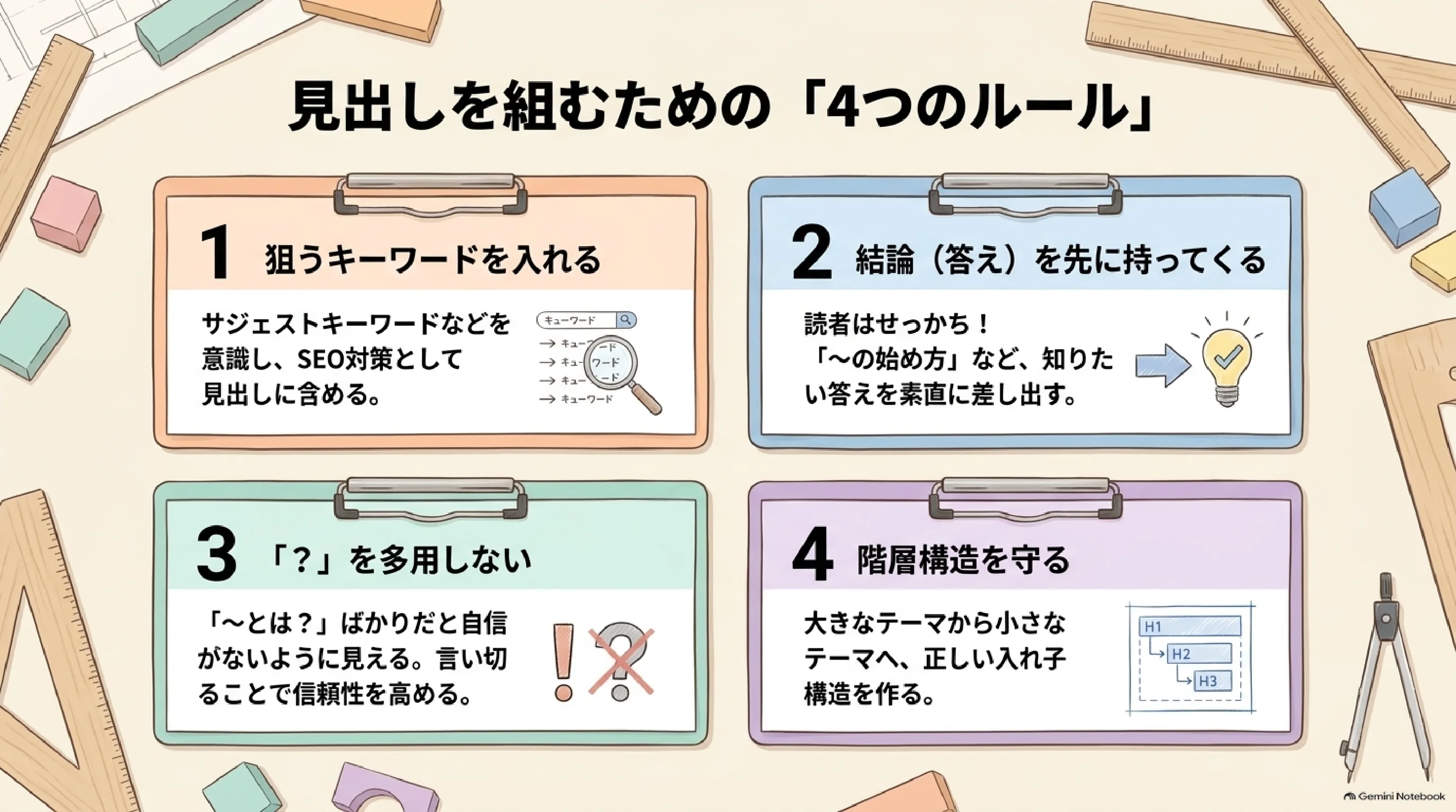 見出しを組む4つのルール