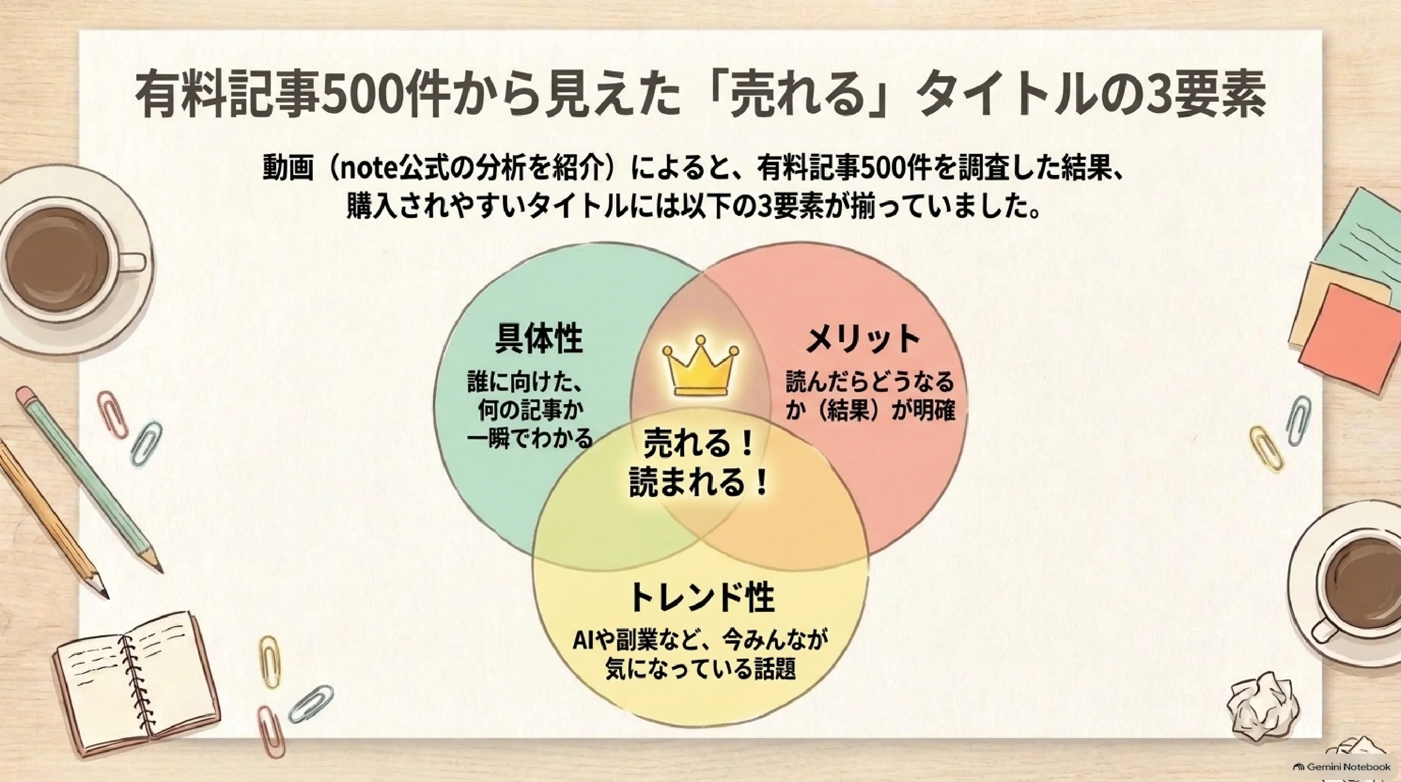 note公式分析から具体性メリットトレンド性を学ぶ