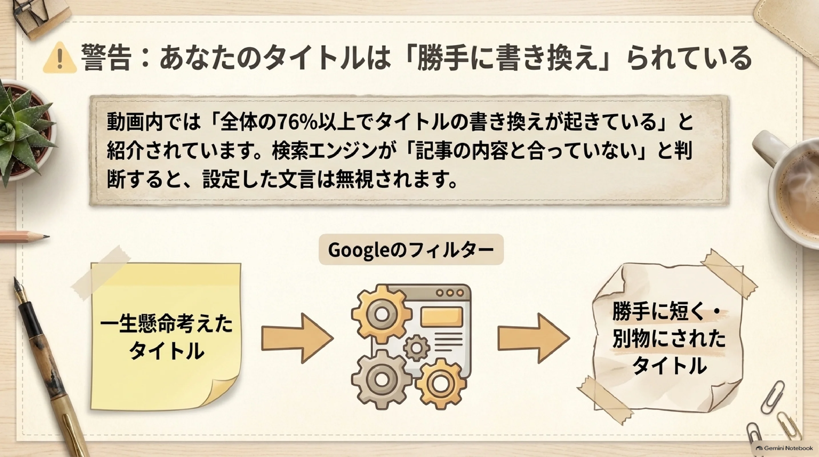 Googleにタイトルを書き換えられる理由