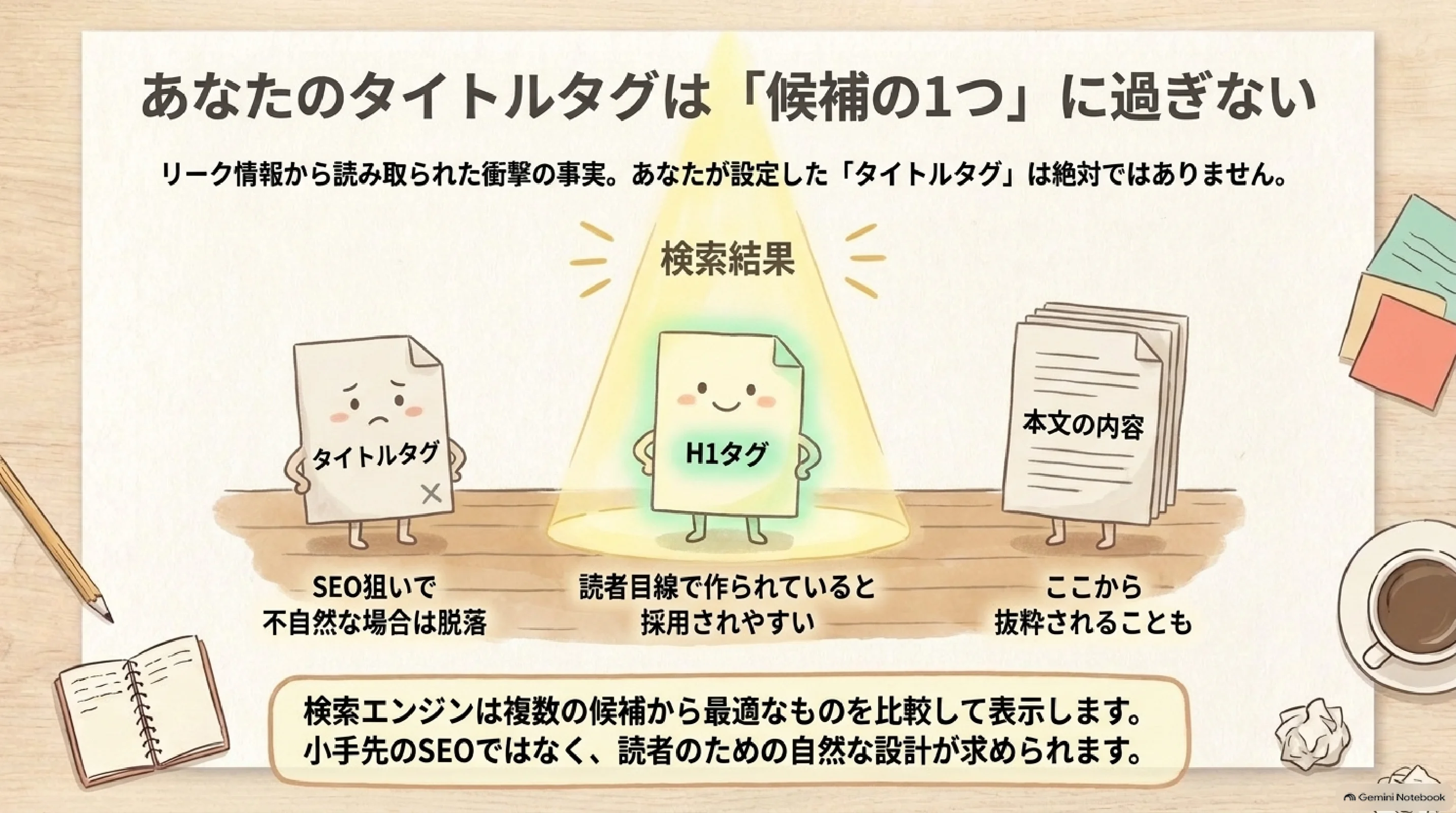 タイトルタグは候補の1つにすぎない