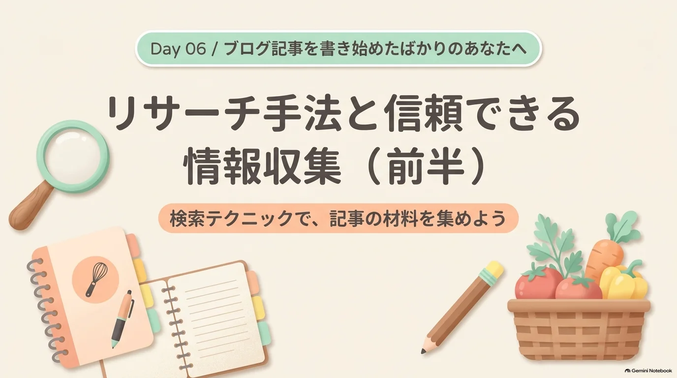 Day06 リサーチ手法と信頼できる情報収集のゴール