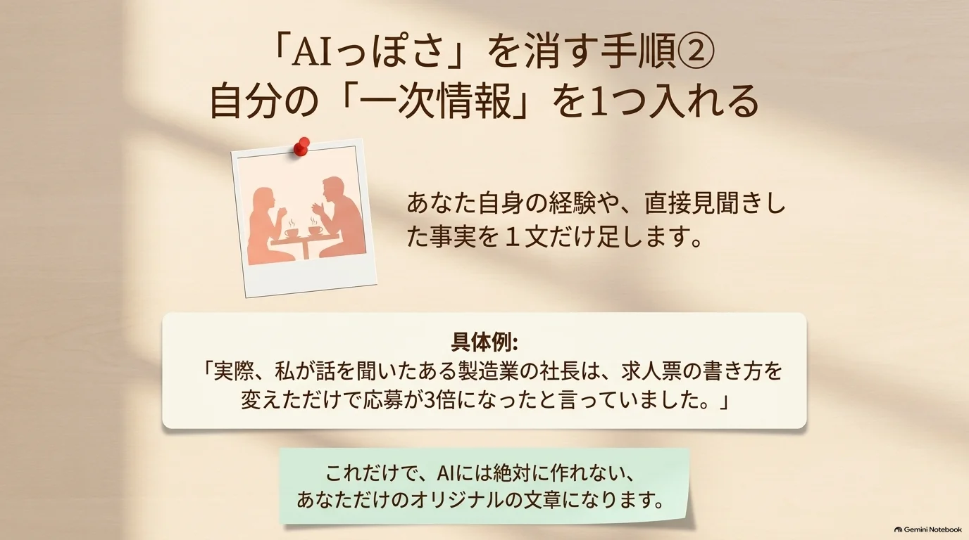 抽象語を数字と固有名詞へ