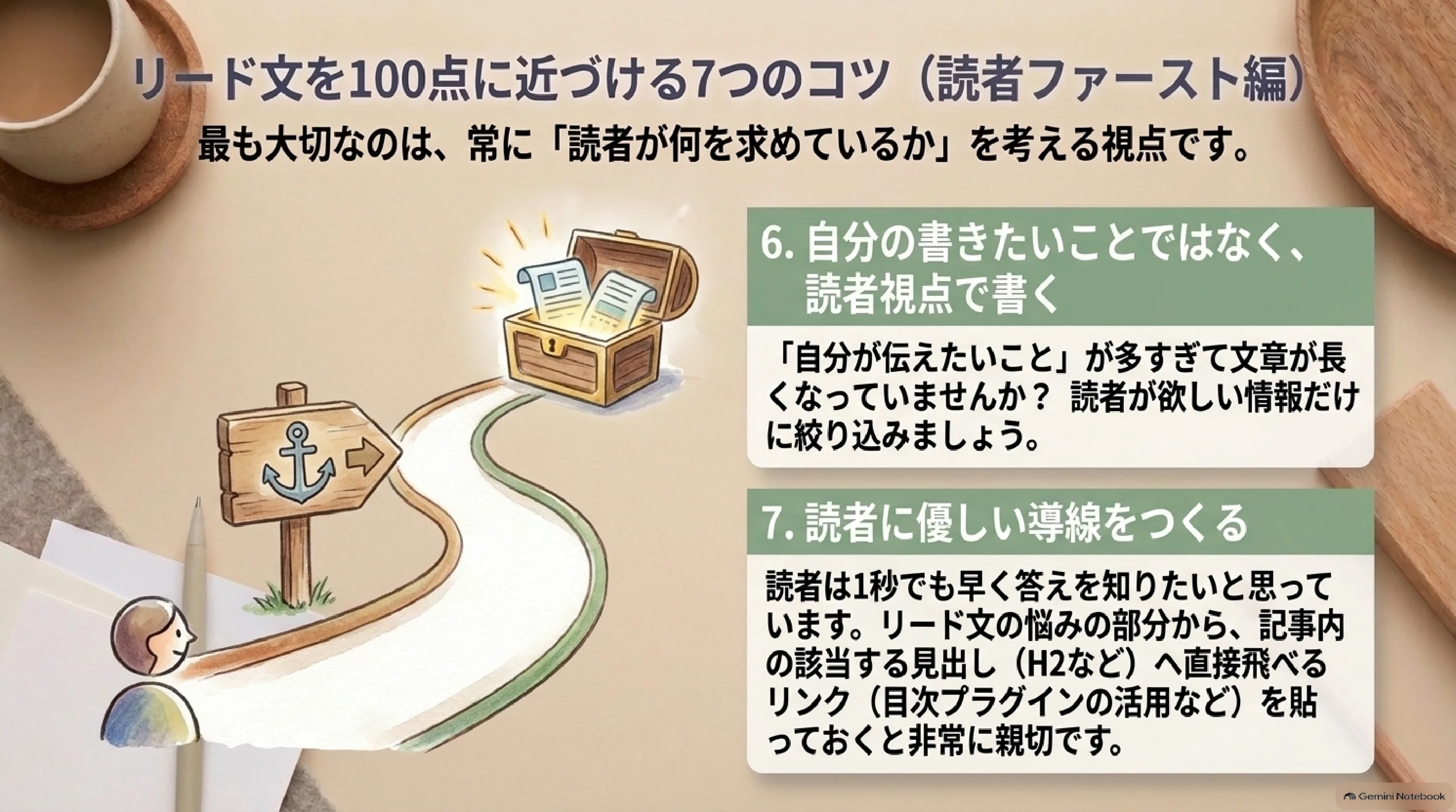 読者視点と見出しへの導線を作る
