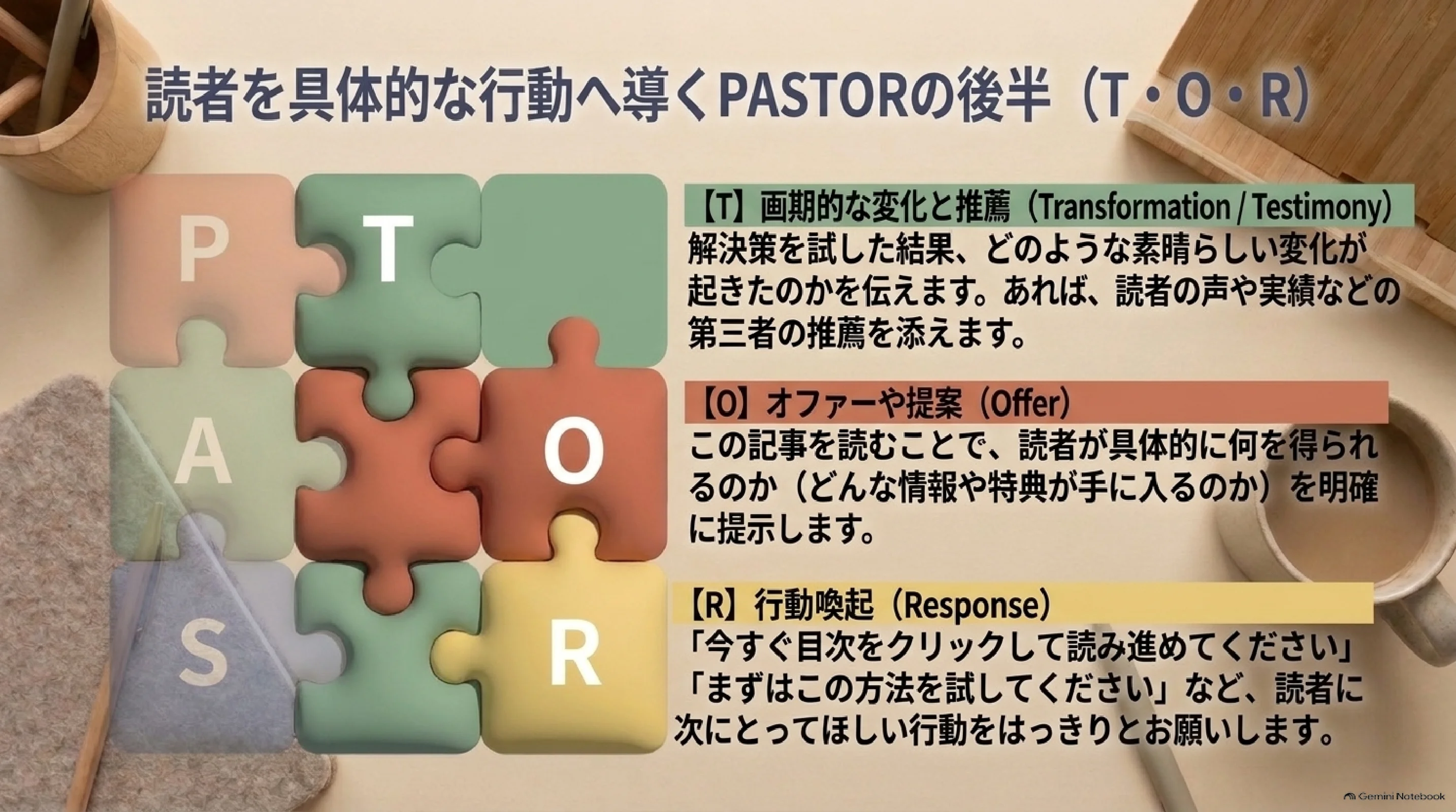PASTOR後半のT O Rを理解する