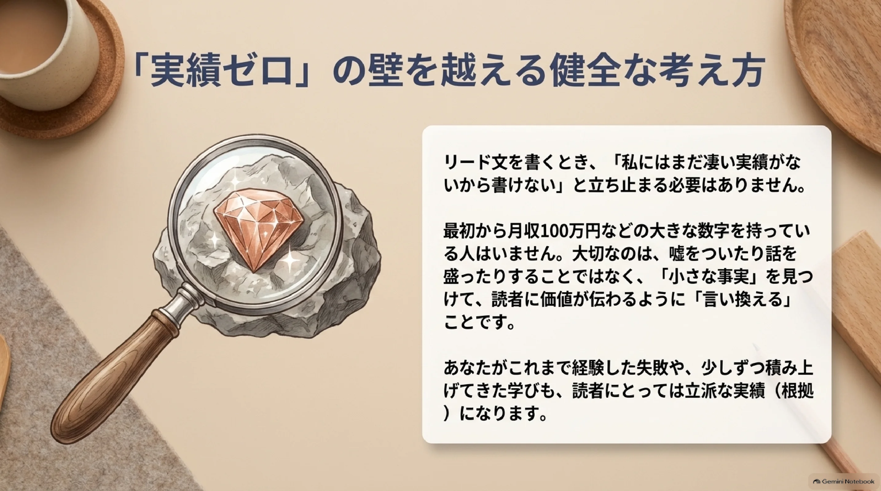 実績がなくても小さな事実から根拠を作る