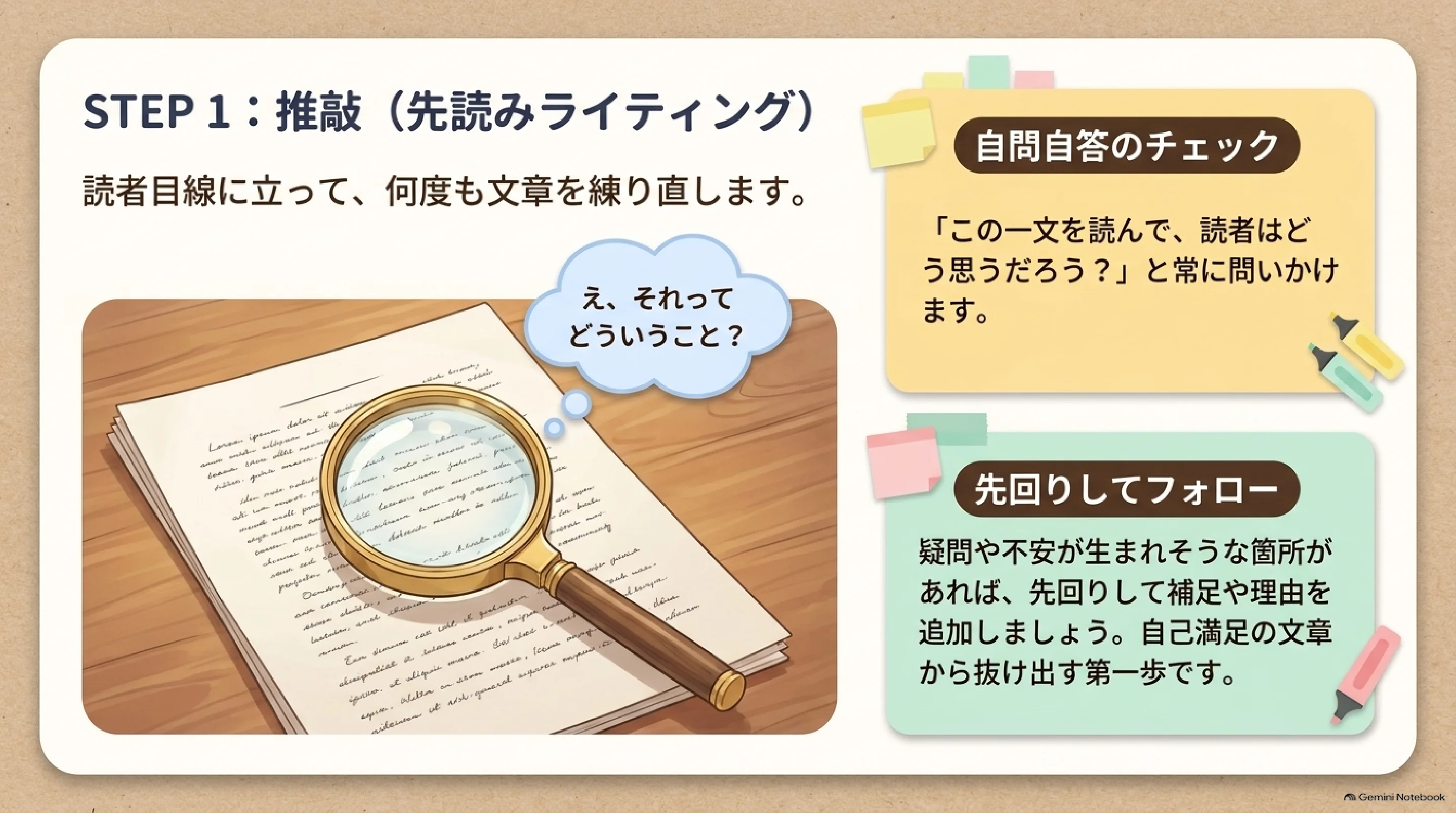 公開前に読者目線で推敲する手順