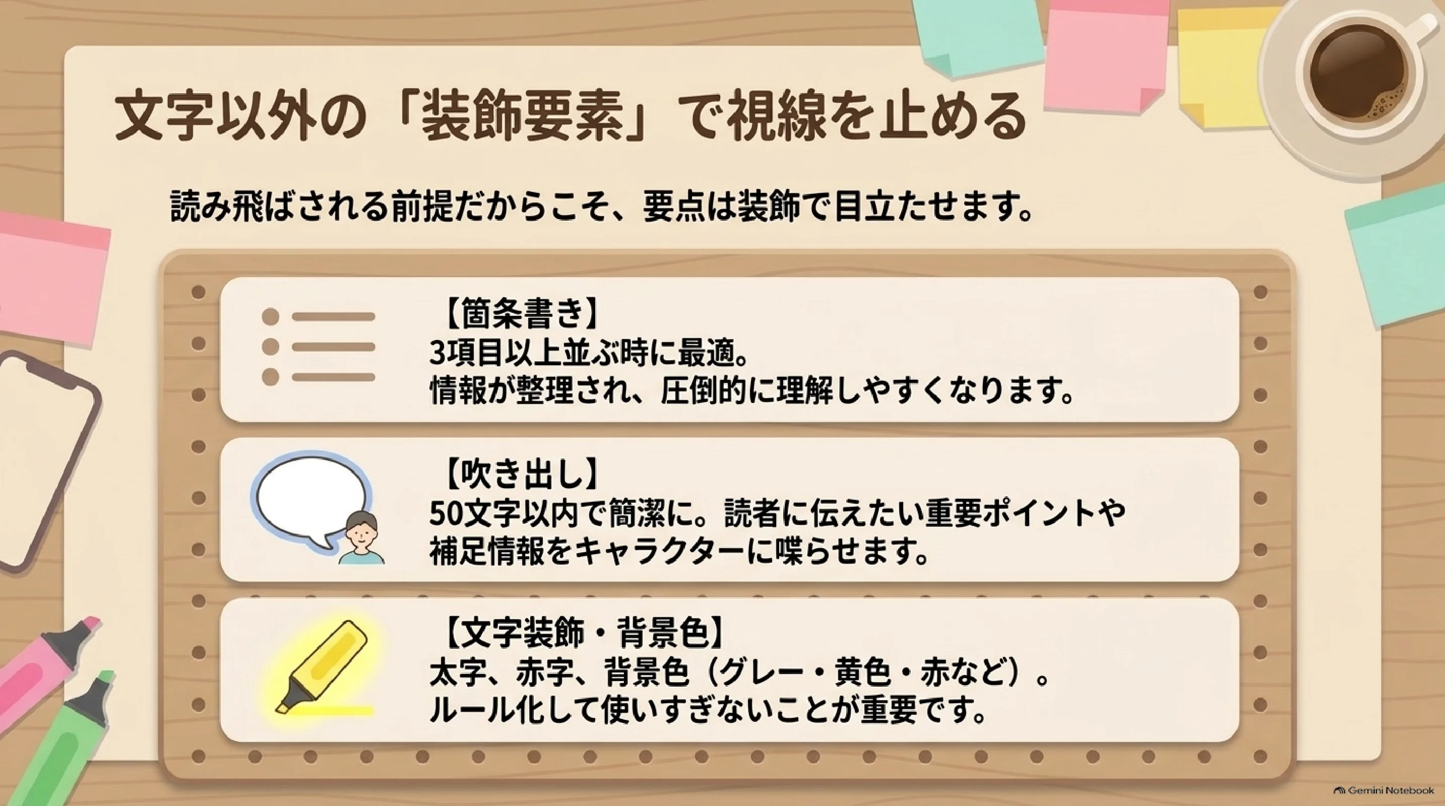 文字以外の装飾要素を使う考え方