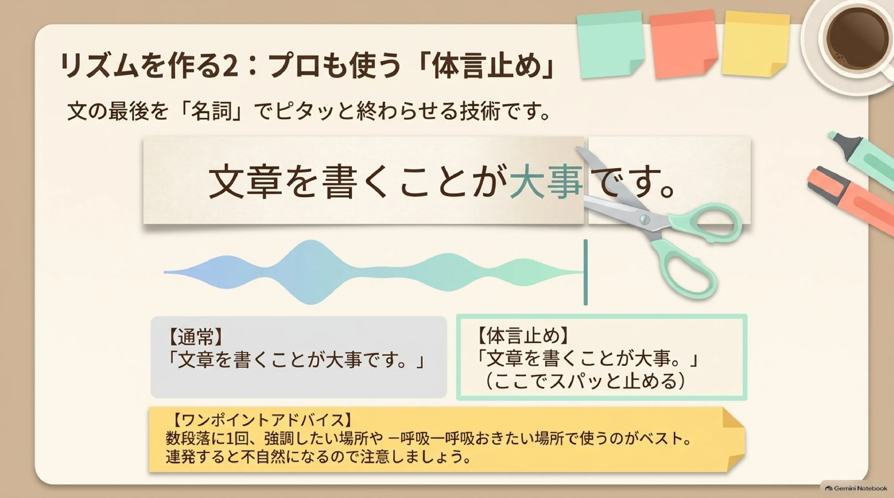 体言止めで文にリズムを作る方法