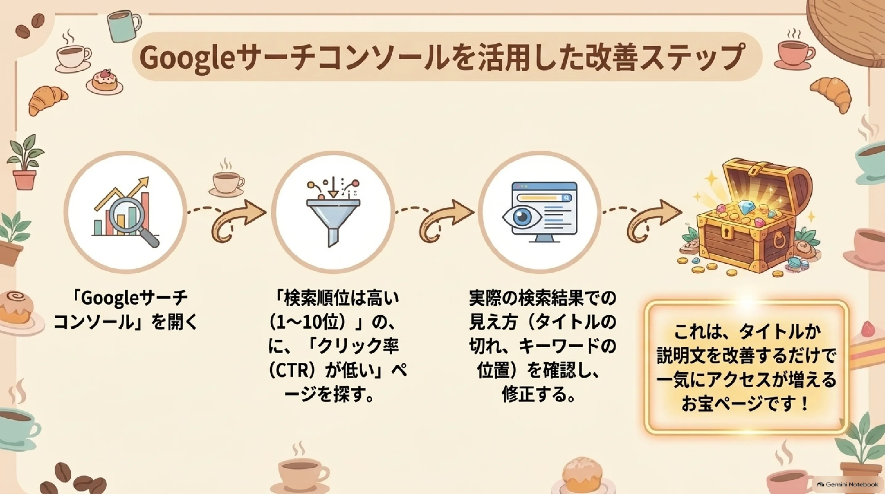 Googleサーチコンソールで検索結果の見え方を改善するステップ