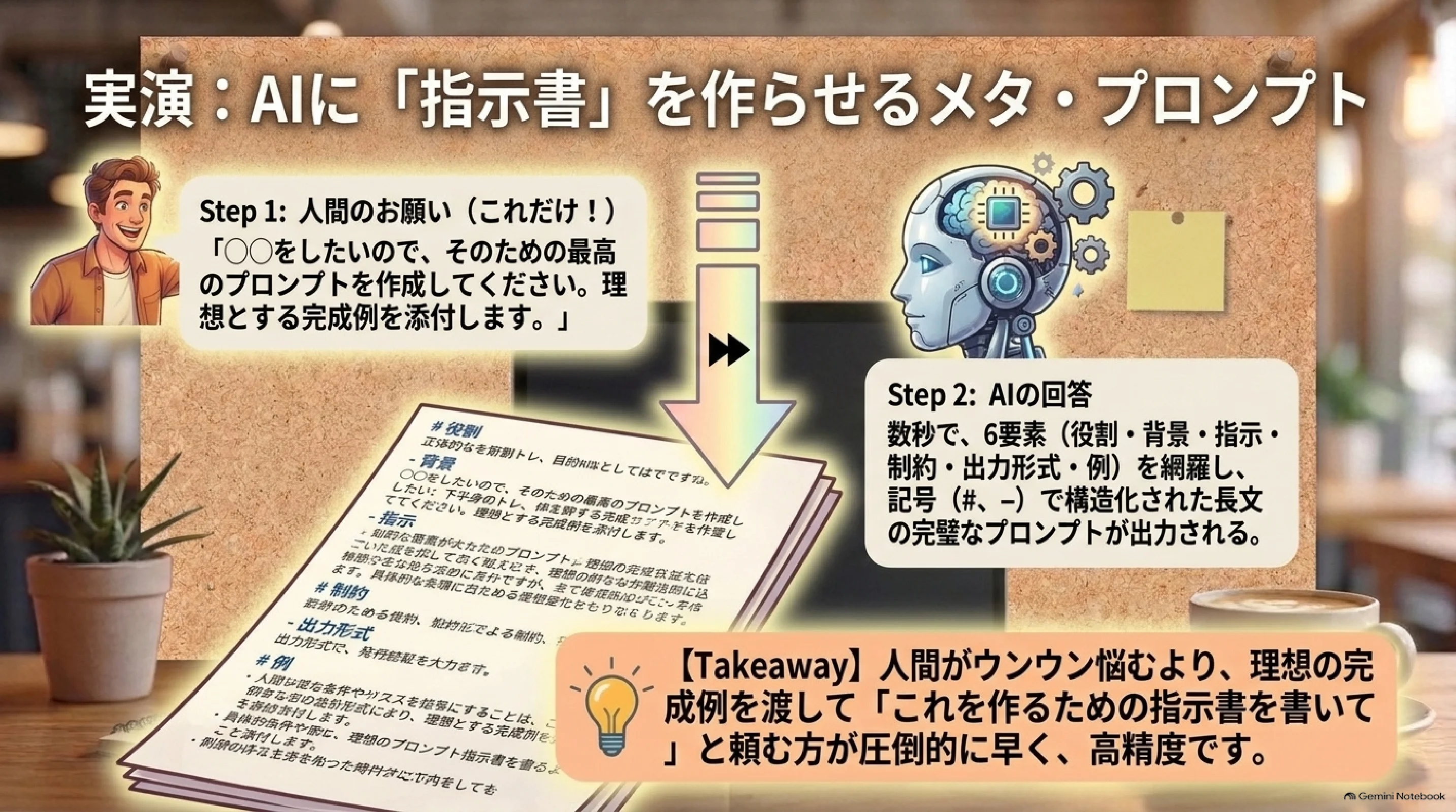 AIに記事用プロンプトの下書きを作らせる実演