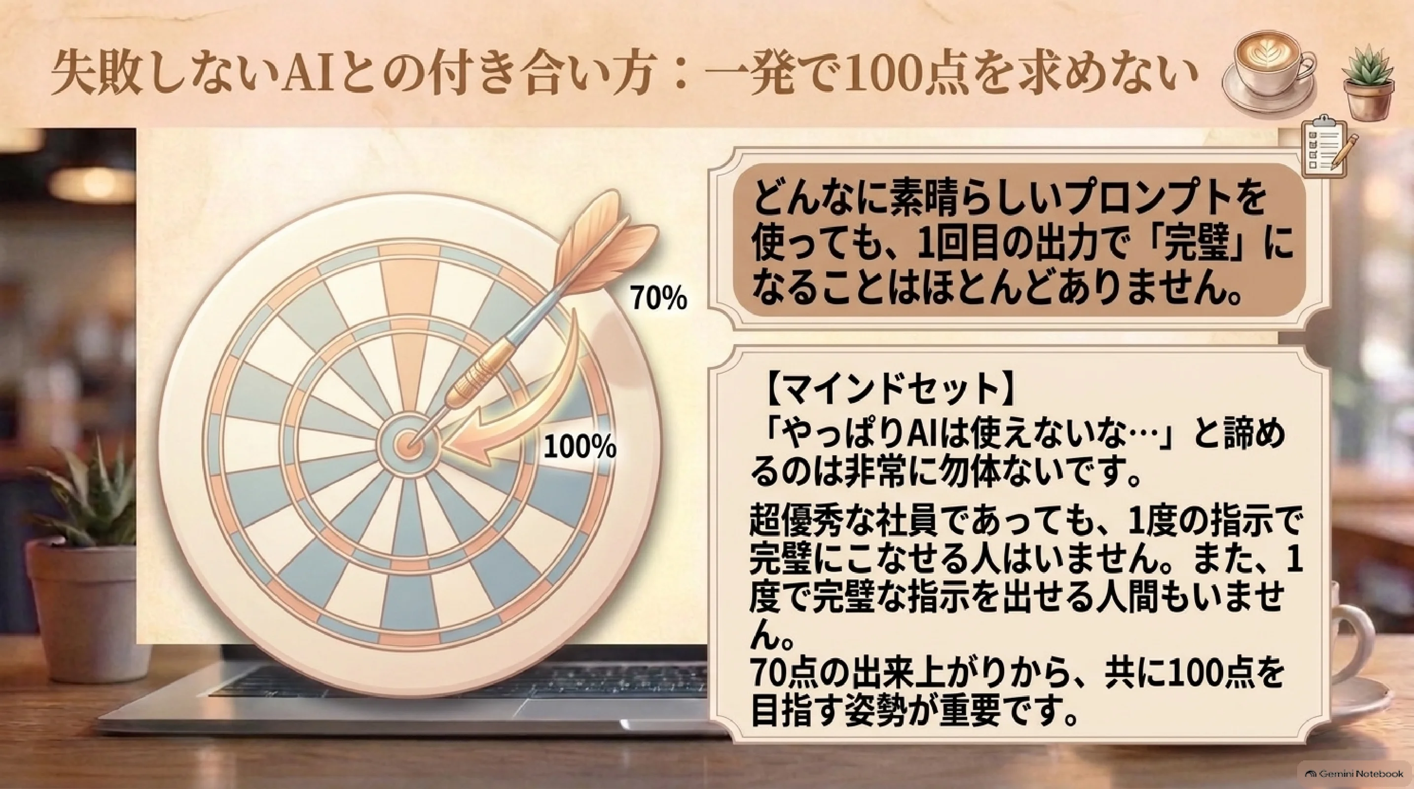 一度で完成を求めず対話で改善する考え方