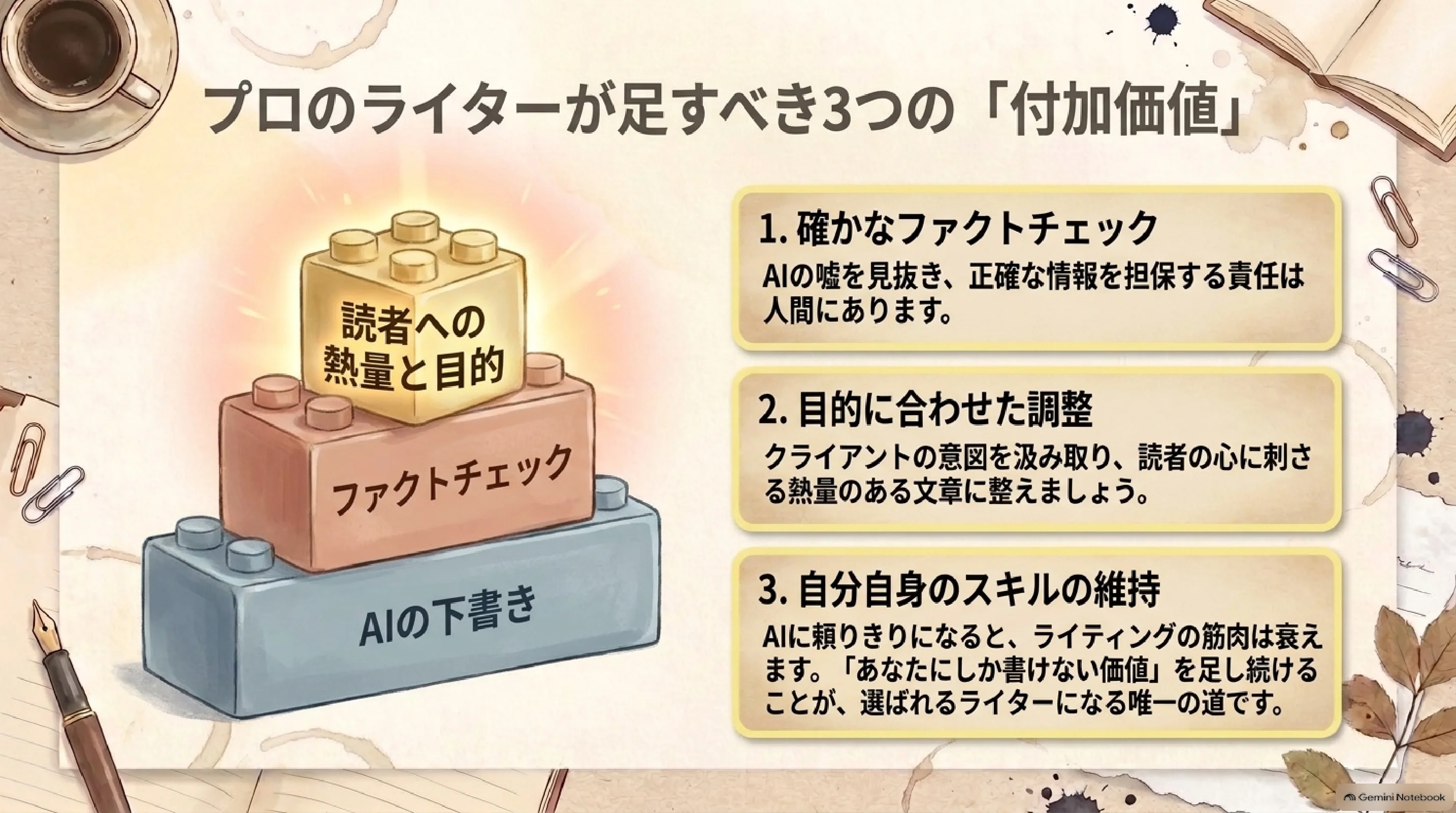 AIの文章に足す三つの付加価値